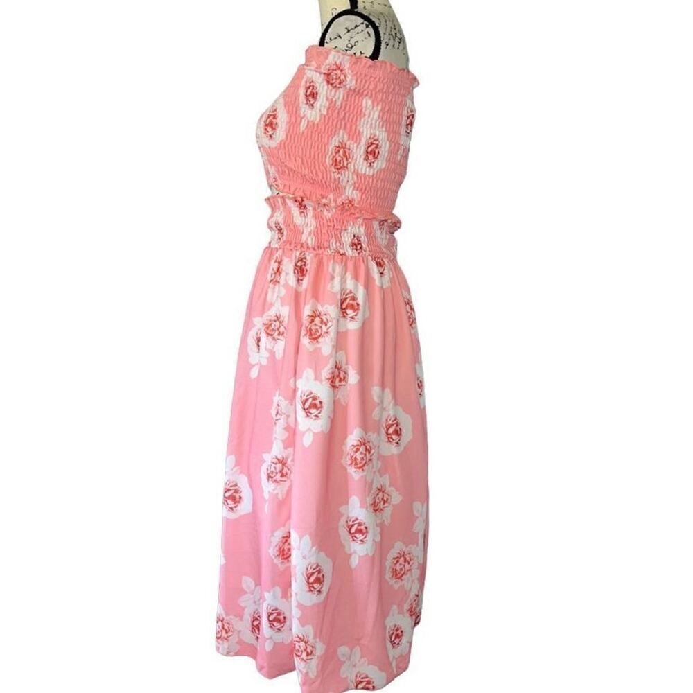 Angashion‎ 2 piece floral crop top maxi dress small - Picture 4 of 7